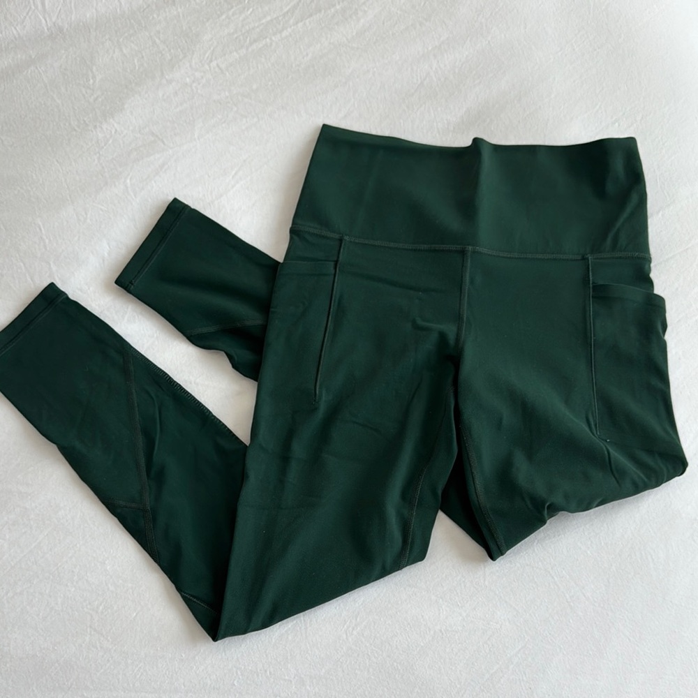 ATHLETA Salutation Stash Mesh 7/8 Tight | Seaweed Snack Small Tall